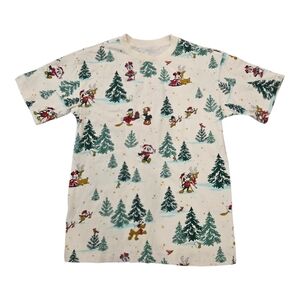 Disney Christmas Tshirt, All Over Character Print, Adult Size S